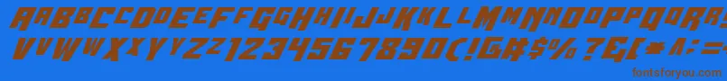 Wbv4 Font – Brown Fonts on Blue Background