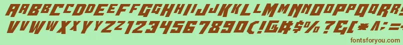 Wbv4-fontti – ruskeat fontit vihreällä taustalla