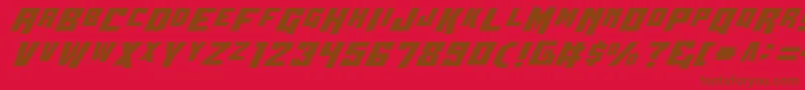 フォントWbv4 – 赤い背景に茶色の文字
