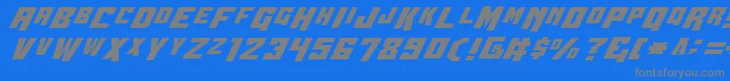 Wbv4-fontti – harmaat kirjasimet sinisellä taustalla