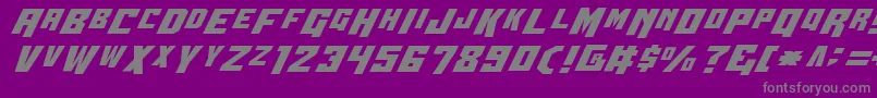 フォントWbv4 – 紫の背景に灰色の文字