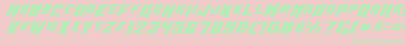 Wbv4-fontti – vihreät fontit vaaleanpunaisella taustalla
