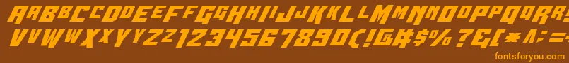 Wbv4 Font – Orange Fonts on Brown Background