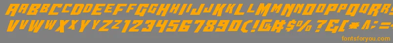 Wbv4 Font – Orange Fonts on Gray Background
