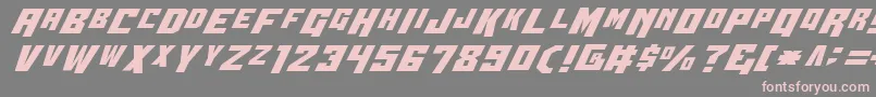 フォントWbv4 – 灰色の背景にピンクのフォント