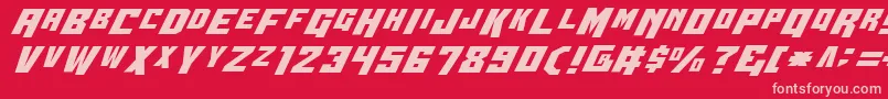 Wbv4 Font – Pink Fonts on Red Background