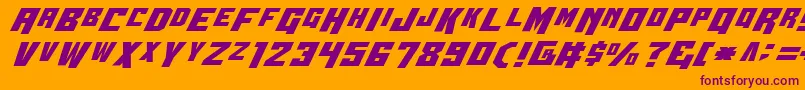 Wbv4 Font – Purple Fonts on Orange Background