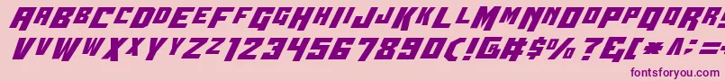 フォントWbv4 – ピンクの背景に紫のフォント