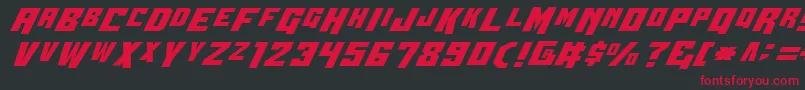 フォントWbv4 – 黒い背景に赤い文字