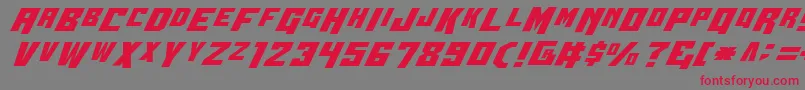 Wbv4-Schriftart – Rote Schriften auf grauem Hintergrund