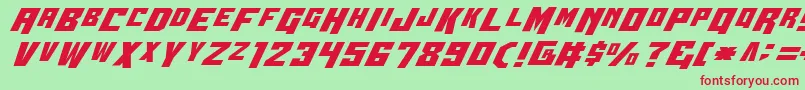 Wbv4 Font – Red Fonts on Green Background