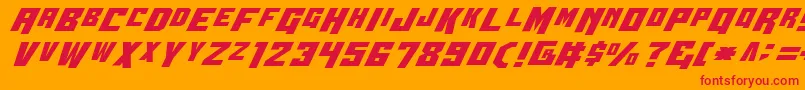 フォントWbv4 – オレンジの背景に赤い文字