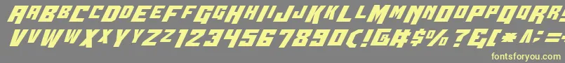 フォントWbv4 – 黄色のフォント、灰色の背景