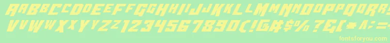 Wbv4 Font – Yellow Fonts on Green Background