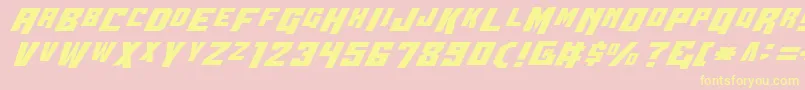フォントWbv4 – 黄色のフォント、ピンクの背景
