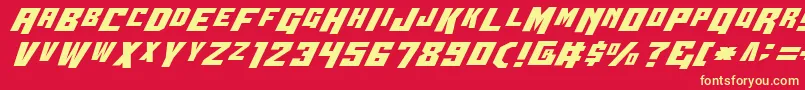 Wbv4 Font – Yellow Fonts on Red Background