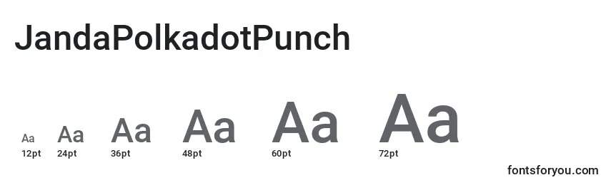Размеры шрифта JandaPolkadotPunch (130650)