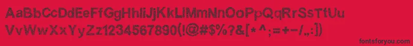 JandaRosalie Font – Black Fonts on Red Background