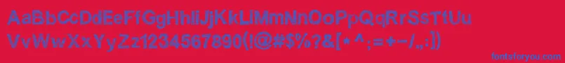 JandaRosalie Font – Blue Fonts on Red Background