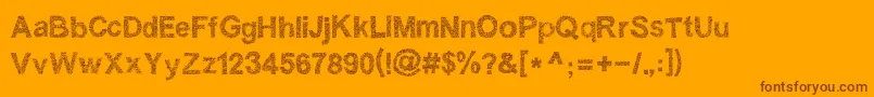 JandaRosalie-fontti – ruskeat fontit oranssilla taustalla