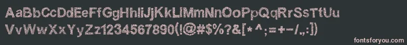 フォントJandaRosalie – 黒い背景にピンクのフォント