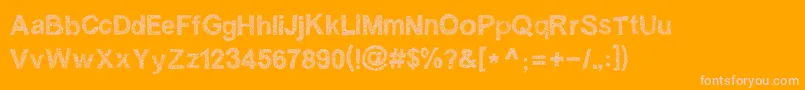 Шрифт JandaRosalie – розовые шрифты на оранжевом фоне