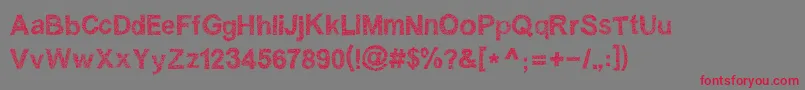 JandaRosalie Font – Red Fonts on Gray Background