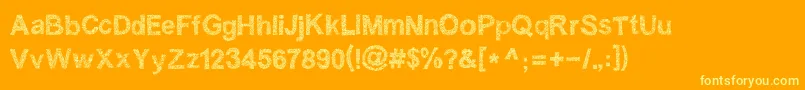 JandaRosalie-Schriftart – Gelbe Schriften auf orangefarbenem Hintergrund