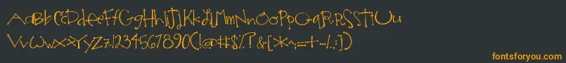 JandaSomeoneLikeYou2-Schriftart – Orangefarbene Schriften auf schwarzem Hintergrund
