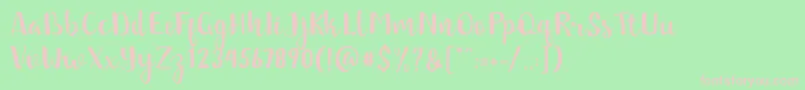 jandle Font – Pink Fonts on Green Background