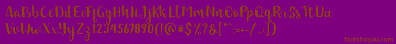 Шрифт jandle – коричневые шрифты на фиолетовом фоне