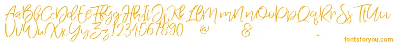 Jandys dua-Schriftart – Orangefarbene Schriften