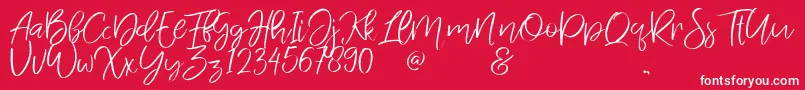 Jandys dua Font – White Fonts on Red Background