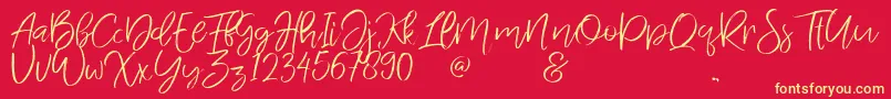 Jandys dua Font – Yellow Fonts on Red Background