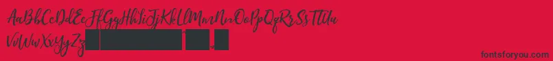 Jane Austin Font – Black Fonts on Red Background