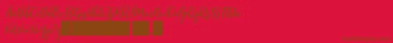Jane Austin Font – Brown Fonts on Red Background