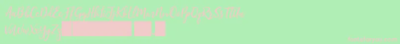 Jane Austin Font – Pink Fonts on Green Background