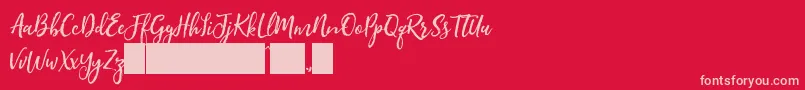 Jane Austin Font – Pink Fonts on Red Background