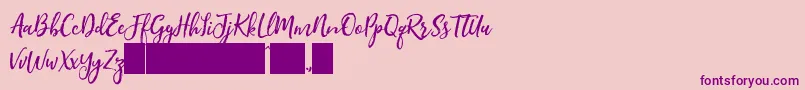 Jane Austin Font – Purple Fonts on Pink Background
