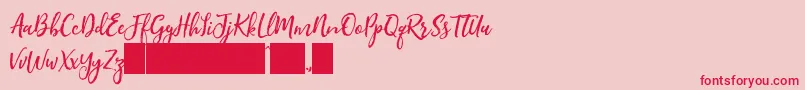 Jane Austin Font – Red Fonts on Pink Background