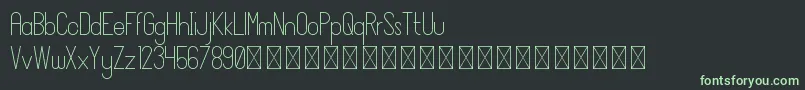 フォントJaneDoe PersonalUse – 黒い背景に緑の文字