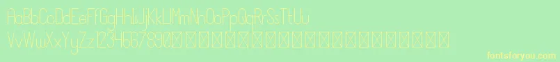 JaneDoe PersonalUse Font – Yellow Fonts on Green Background