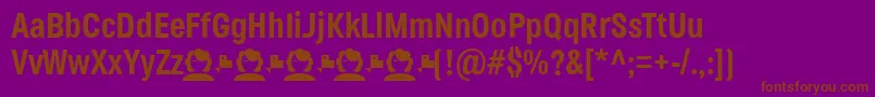 Шрифт JaneRoe Bold – коричневые шрифты на фиолетовом фоне