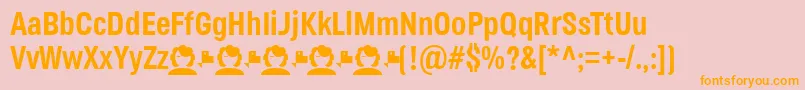 Шрифт JaneRoe Bold – оранжевые шрифты на розовом фоне