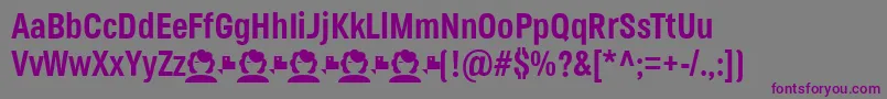 Шрифт JaneRoe Bold – фиолетовые шрифты на сером фоне