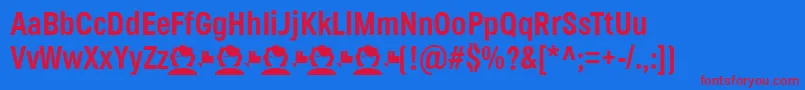 JaneRoe Bold Font – Red Fonts on Blue Background