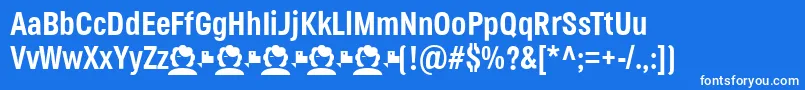 JaneRoe Bold Font – White Fonts on Blue Background