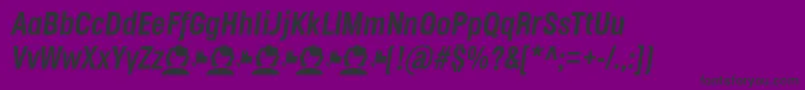 JaneRoe BoldItalic Font – Black Fonts on Purple Background