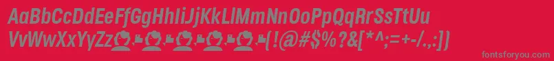 JaneRoe BoldItalic Font – Gray Fonts on Red Background