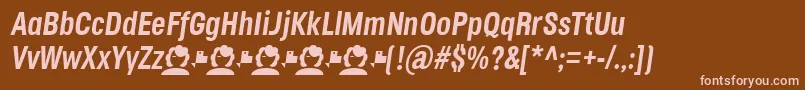 Police JaneRoe BoldItalic – polices roses sur fond brun